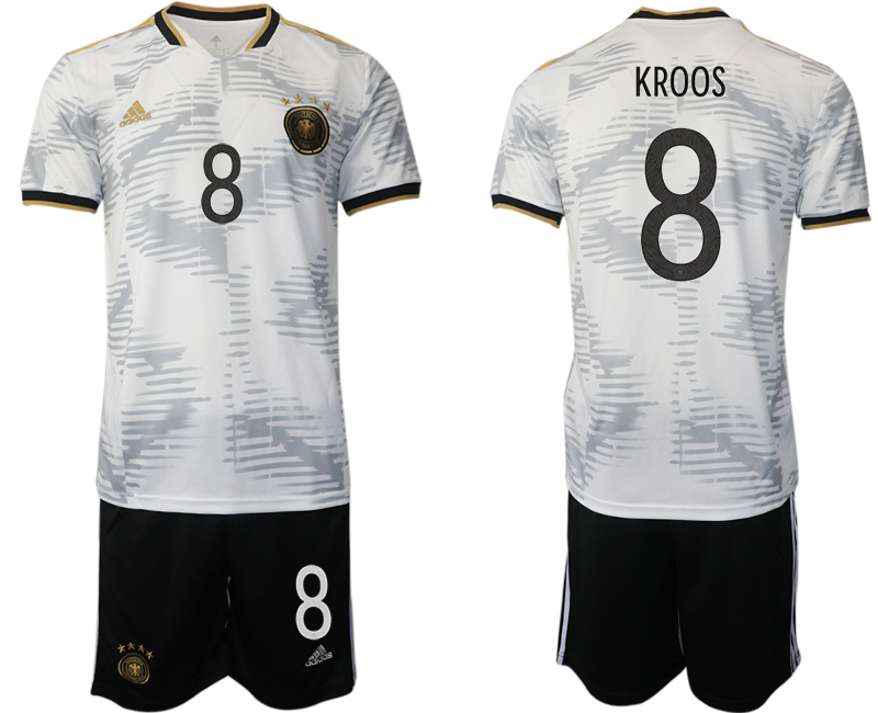 Men 2022 World Cup National Team Germany home white 8 Soccer Jersey